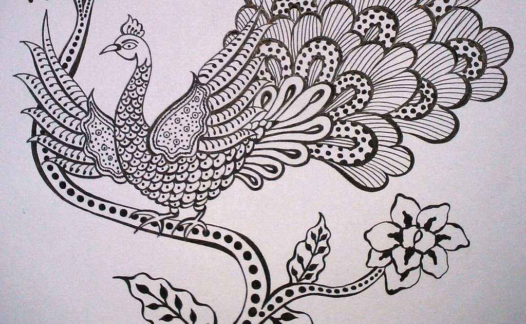 Paling Keren 41+ Gambar Sketsa Batik Merak