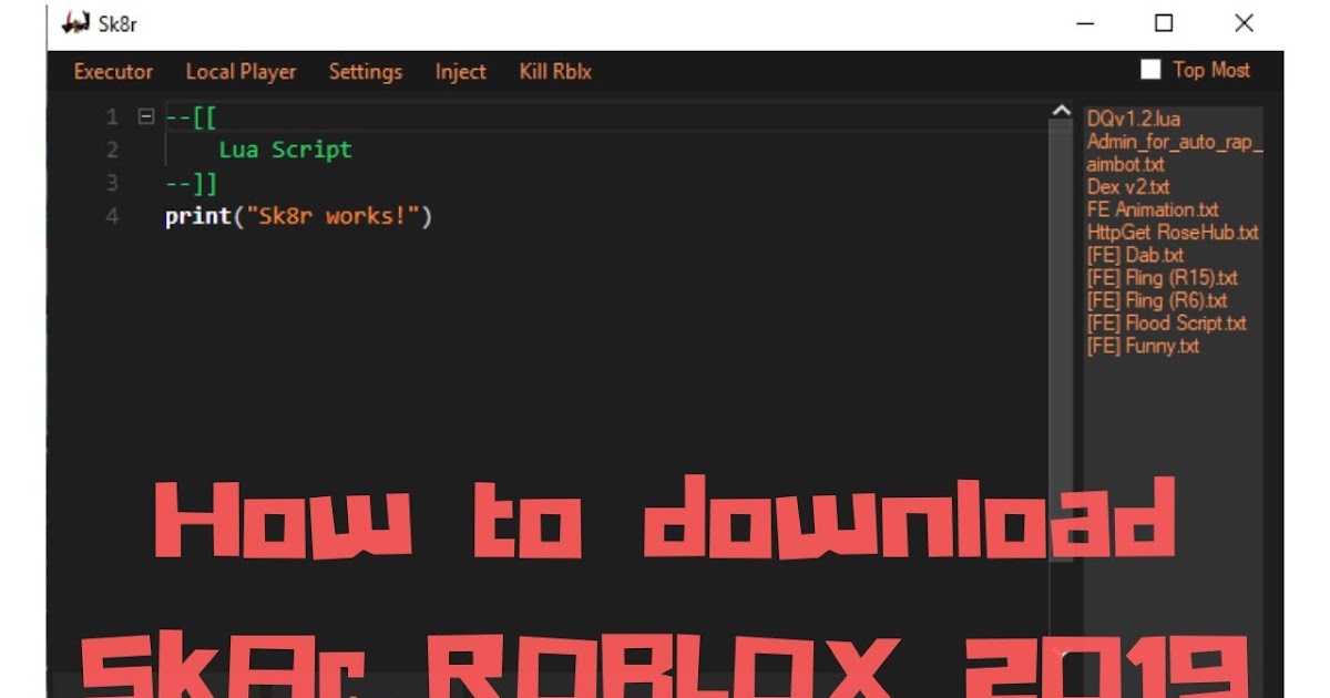 Lua Injector Roblox 2019 - roblox pastebin injector robux hacks for pc