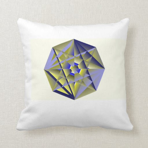 Digital Medallion Throw Pillow