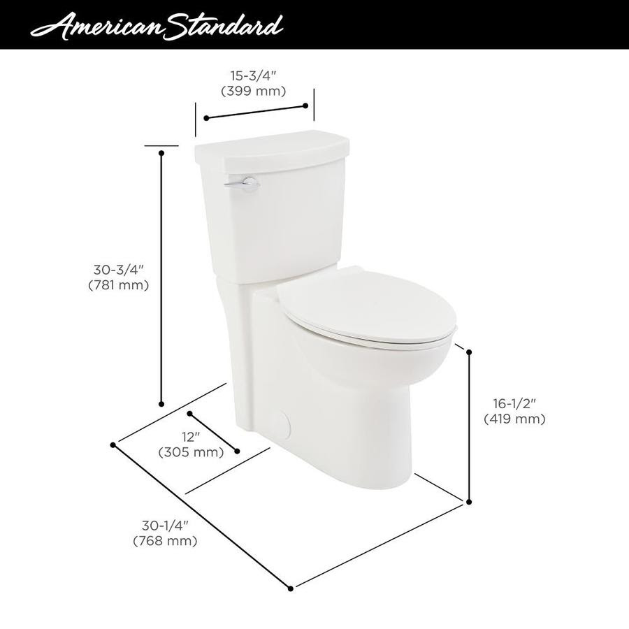 Exterior doors often are the most visible parts of a house and standard exterior doors. American Standard Clean White Watersense Elongated Chair Height 2 Piece Toilet 12 In Rough In Size Ada Compliant In The Toilets Department At Lowes Com