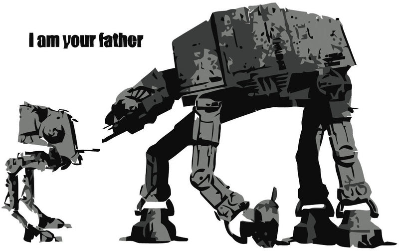 Hey, you can only buy 3 of these. Banksy I Am Your Father Wall Decal Canvas Art Rocks