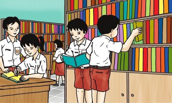 Gambar Kartun Anak Membaca Buku - Sekolah Siswa