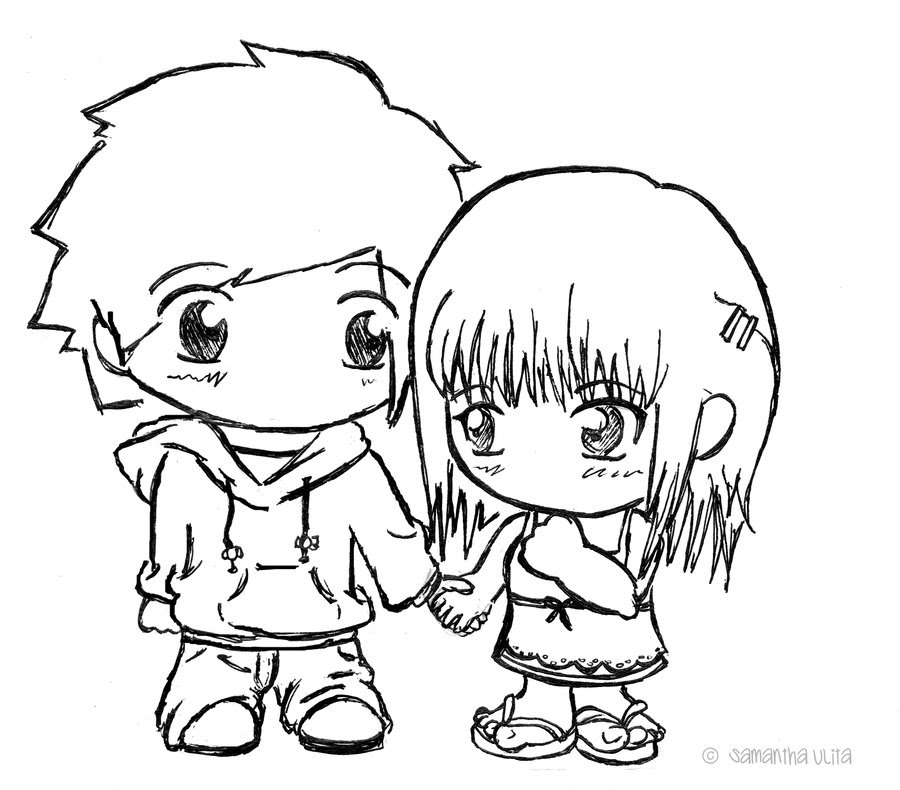 Orasnap Cute Easy Couple Holding Hands Drawings