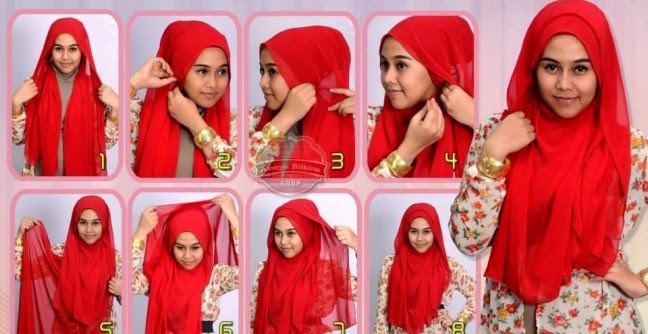  Jilbab  Yang  Cocok Untuk  Baju  Warna  Merah Marun Hijab Aisa