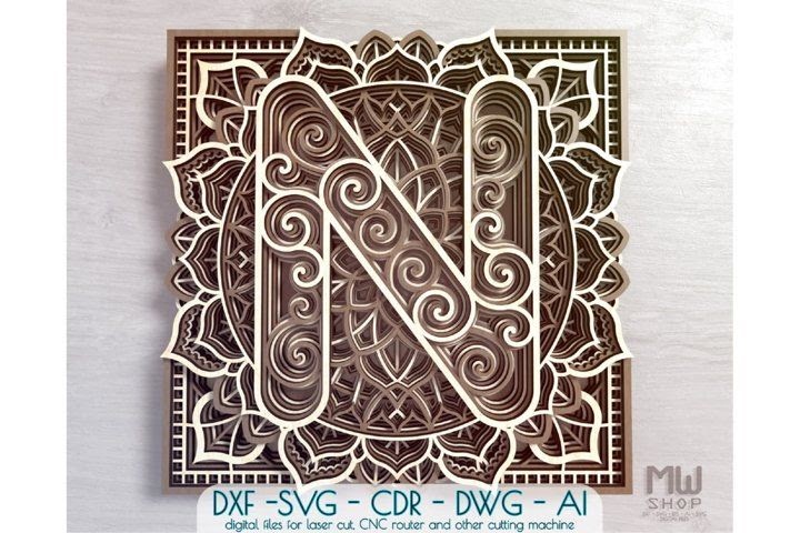 Download Layered Mandala H Svg For Silhouette - Free Layered SVG Files