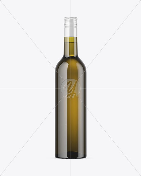 Download Green Glass Olive Oil Bottle Mockup