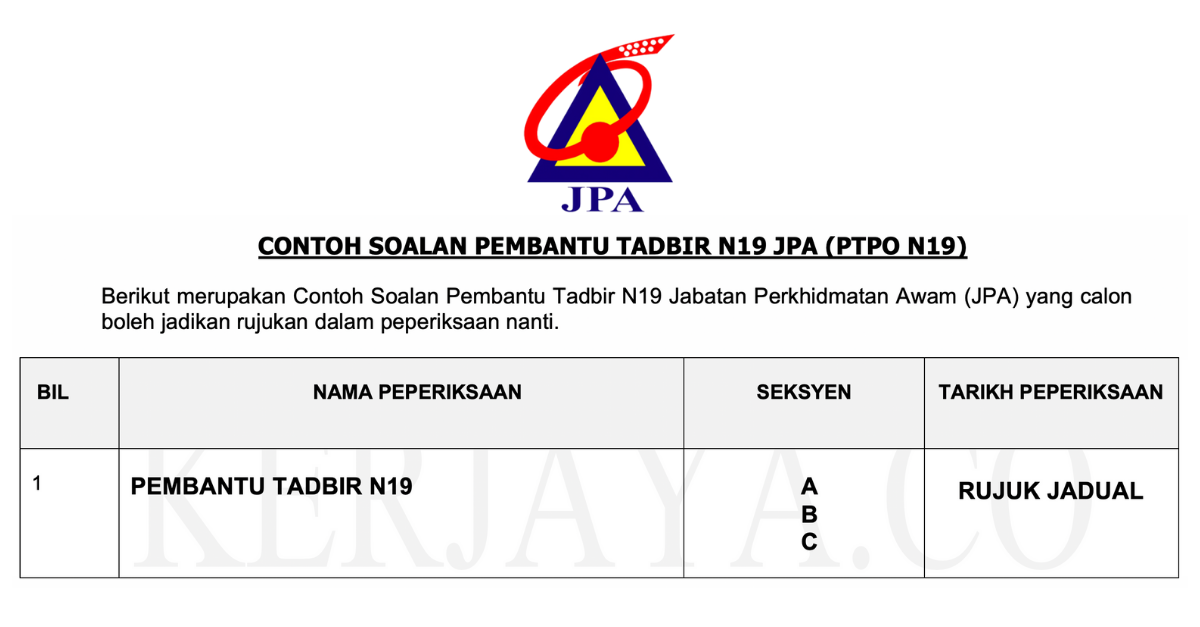 Contoh Soalan Pengetahuan Am Peperiksaan Spa Separa 