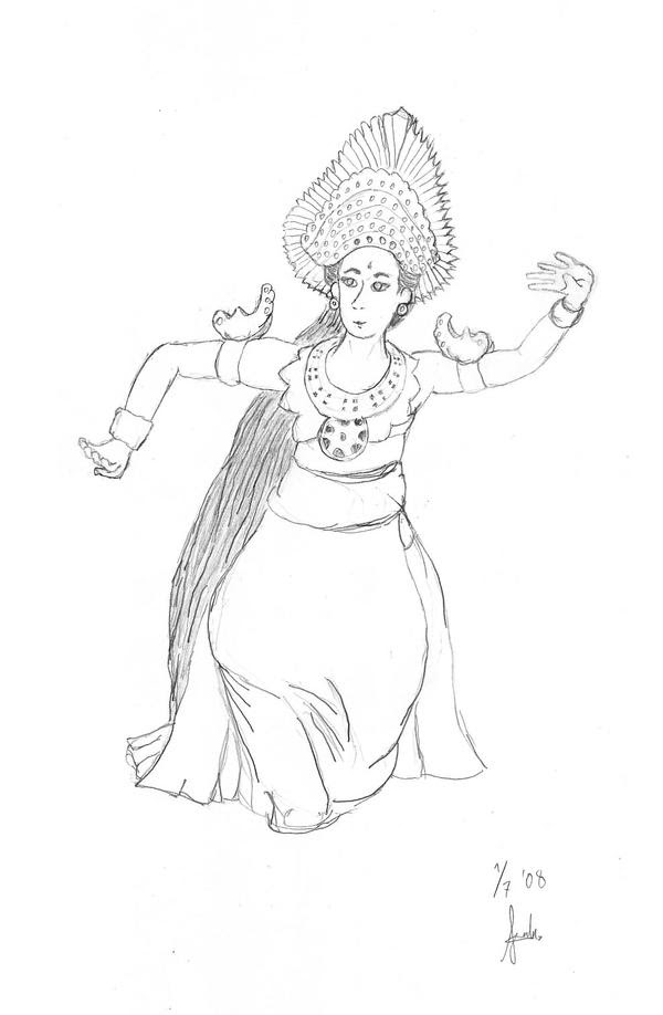 Gambar Tarian Adat Hitam Putih