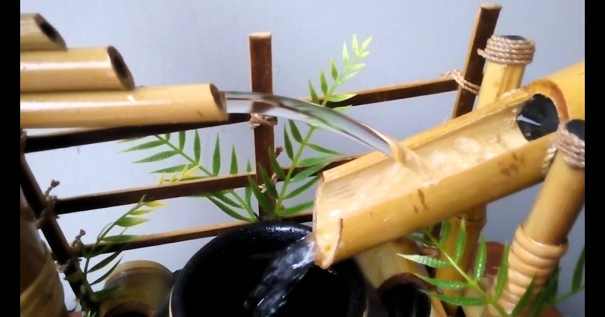 Update Miniatur Air  Mancur  Dari Bambu  Taman Minimalis  