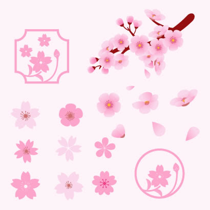 無料印刷可能桜吹雪 イラスト フリー 最高の花の画像