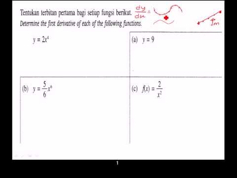 Latihan Matematik Tambahan 2015 : BAB 9: PEMBEZAAN (F4)