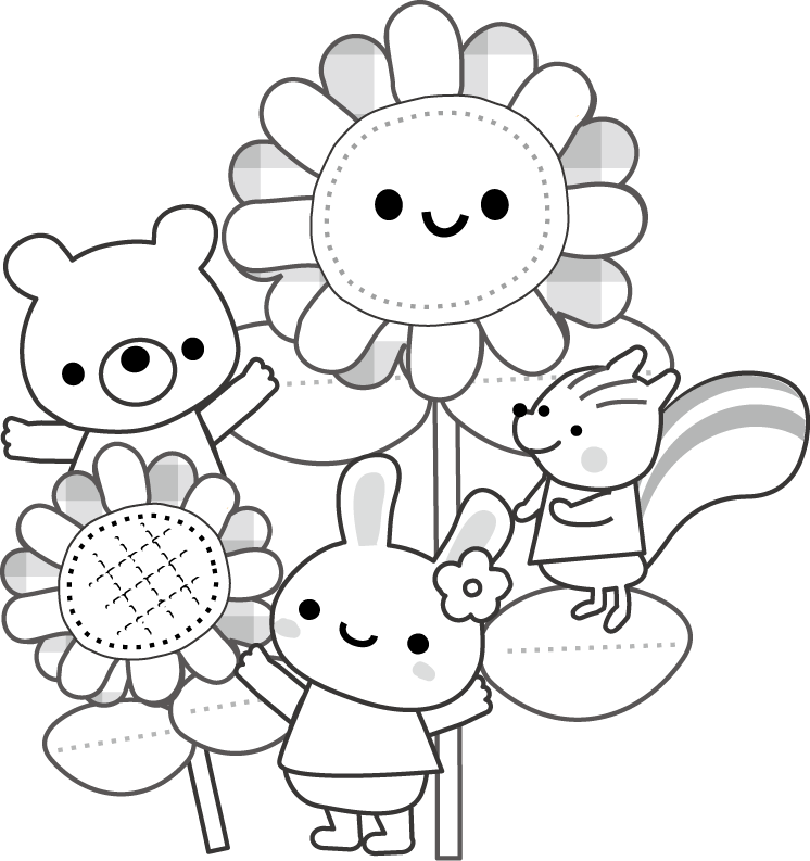 美しい花の画像 トップ100 ひまわり イラスト 白黒