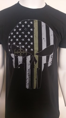 Free delivery for many products! Men S Shirts Tops Military Green Line T Shirt Usa Flag Punisher Skull Tactical New Badvocates