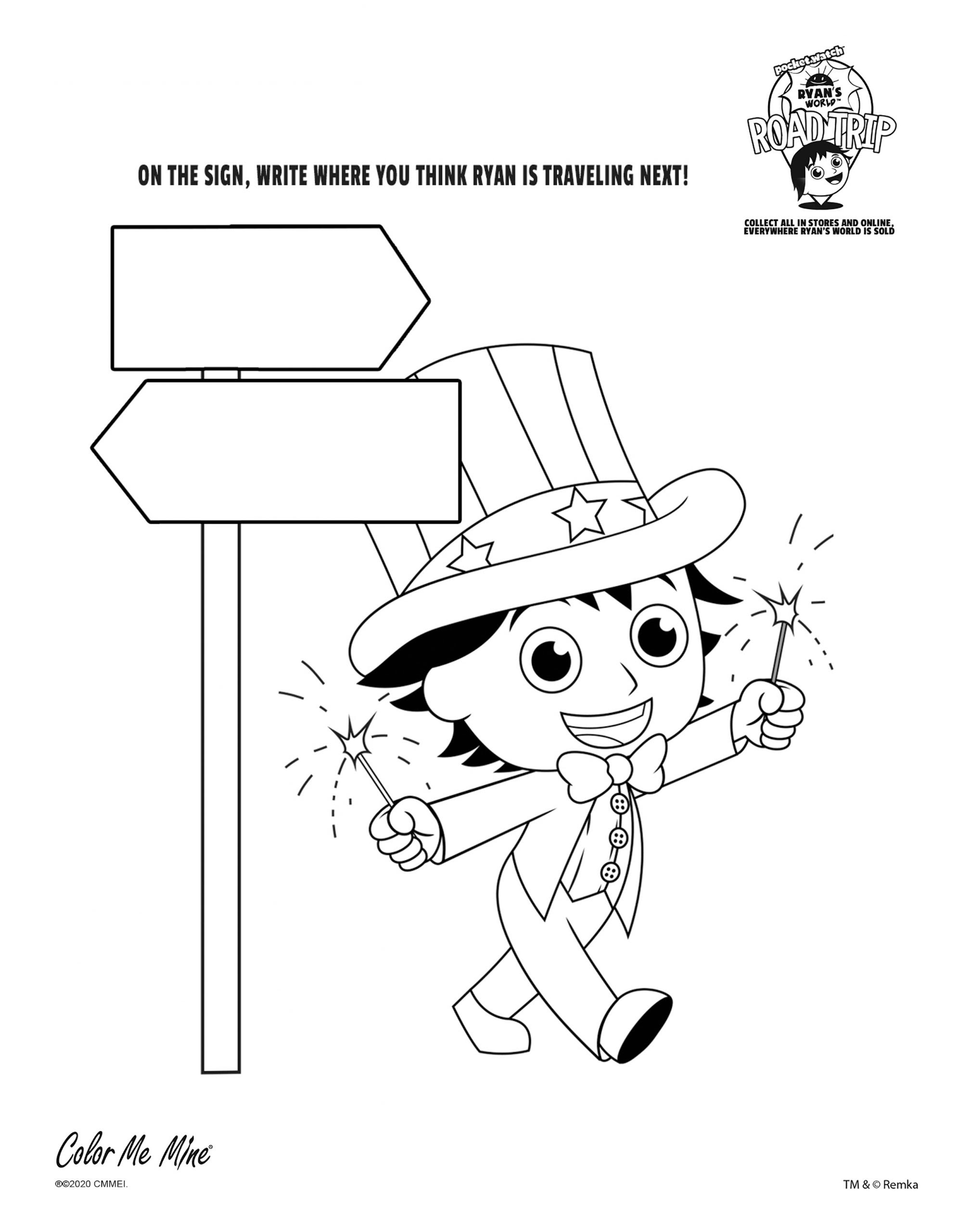 20 new unique coloring pages popular kids blogger ryan. Ryan S World Coloring Fun Edison