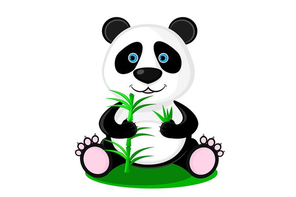  Gambar  Animasi Panda  Hitam  Putih  Keren