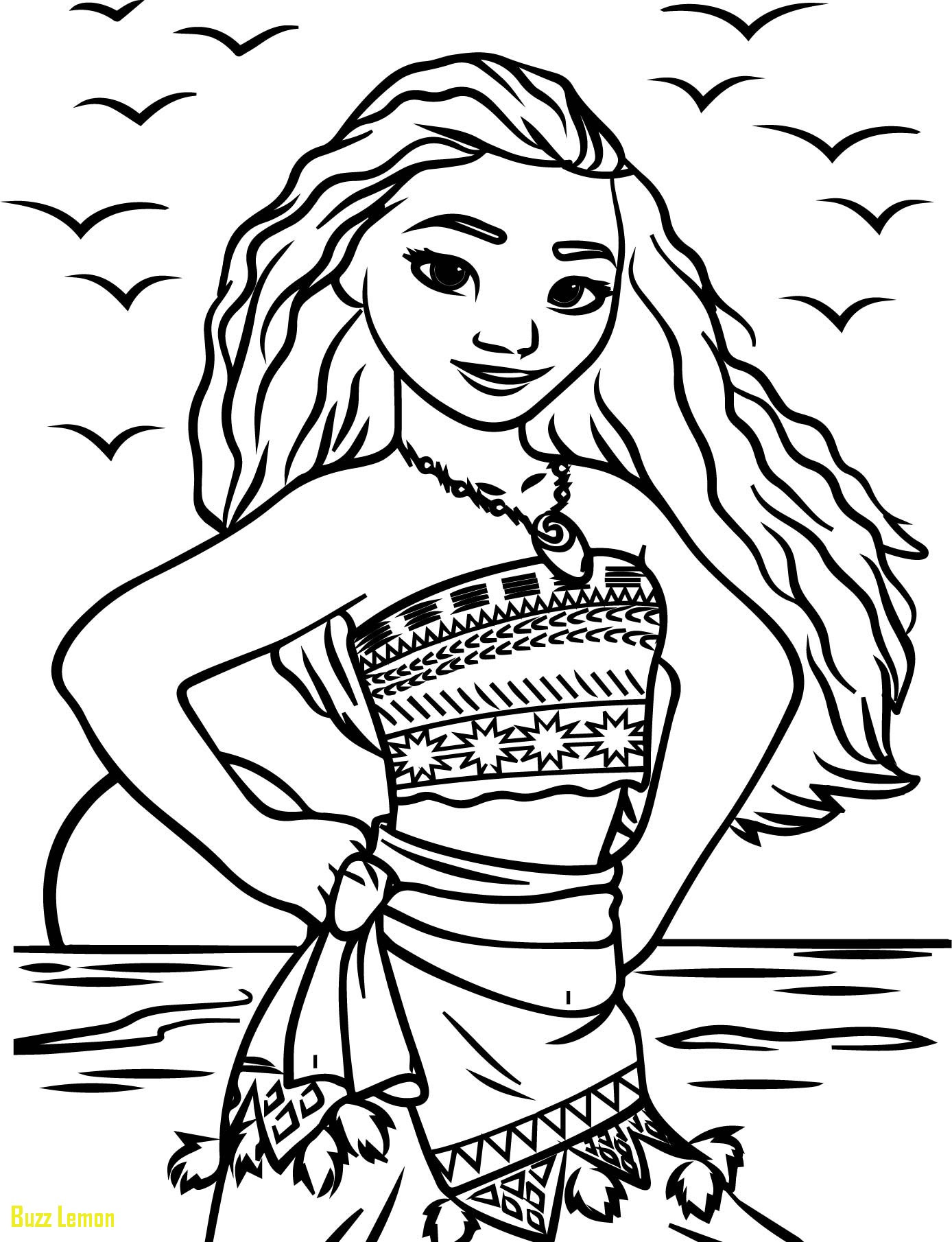 Cartoon Baby Moana Coloring Pages
