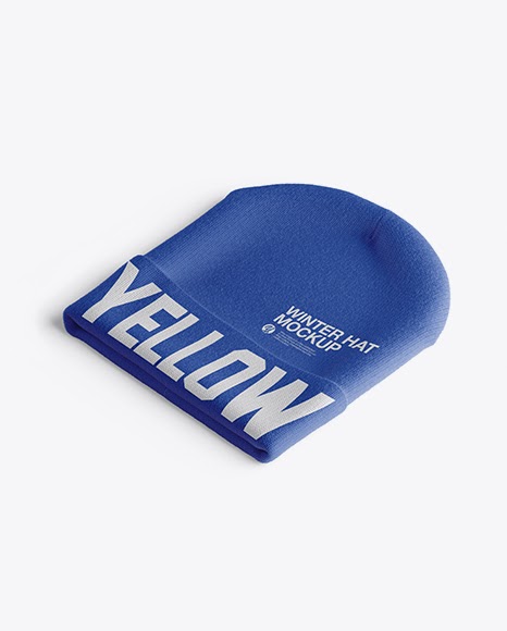 Download Beanie Hat Mockup - Half Side View (High-Angle Shot) | Jar ...