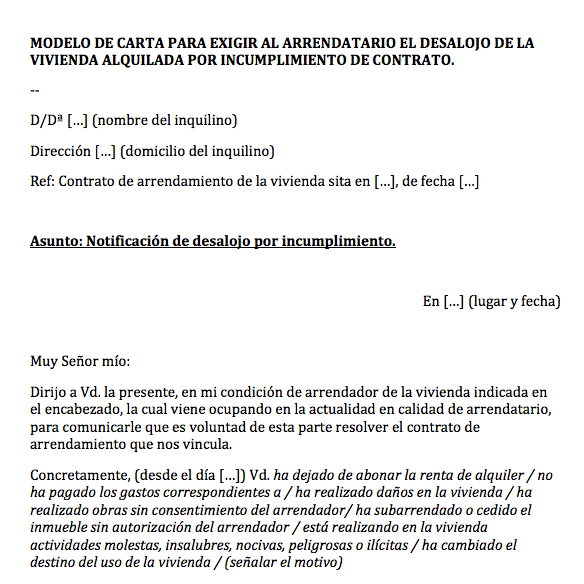Formato Carta De Desalojo De Vivienda Colombia - Top Quotes o