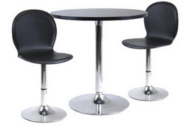 Winsome 3-piece Dining Table Set with 2 Swivel Chairs