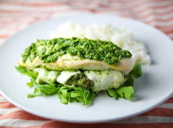 Panko Chicken Breast With Arugula And Provolne : Baked Chicken stuffed with Arugula Pesto and ...