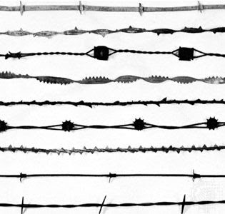 Barbed wire used for fencing, 19th century; from the collection of Jesse S. James