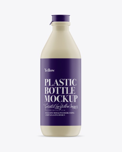 Download Matte Plastic Dairy Bottle Mockup - Front View Packaging Mockups - Free and Premium Packaging ...
