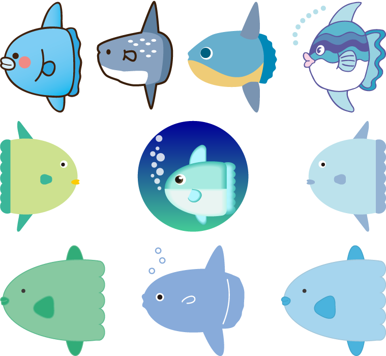 すべての動物の画像 驚くばかりマンボウ イラスト