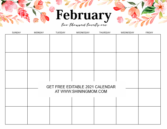 I made four different shapes and included three different sizes for each so you have lots of options. Free Fully Editable 2021 Calendar Template In Word