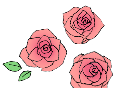 [最も選択された] バラ の イラスト 簡単 133178