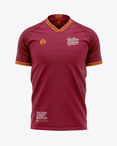 Download Mens Soccer V-Neck Jersey Front View Jersey Mockup PSD ...