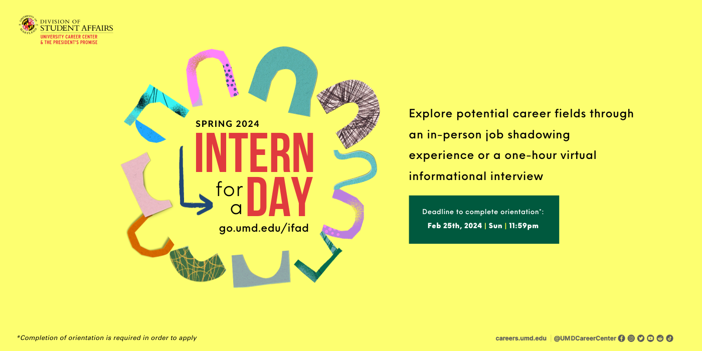 Intern for a day promotion.