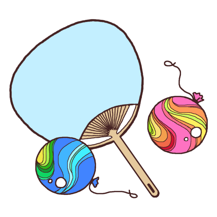 美しい花の画像 綺麗な夏 うちわ イラスト