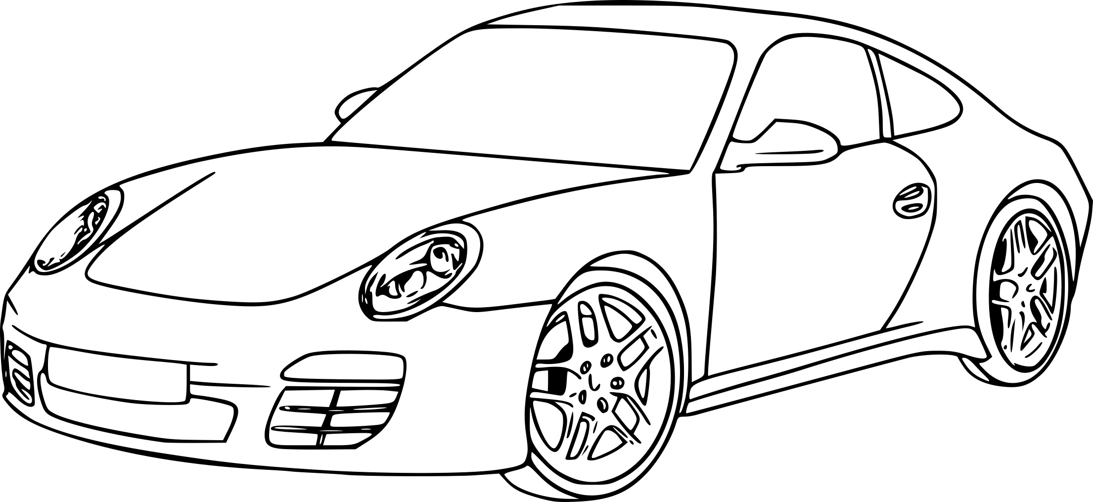 Retrouvez tous les coloriage de voiture dans cette catégorie. Coloriage Voiture De Luxe A Imprimer