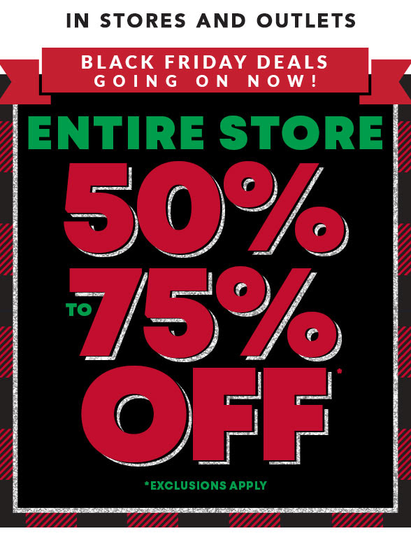 Entire Store 50-75% Off