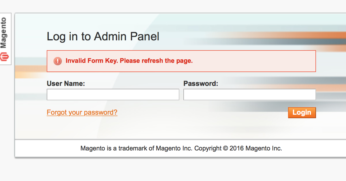Invalid Form Key Please Refresh The Page Cannot Login To Admin