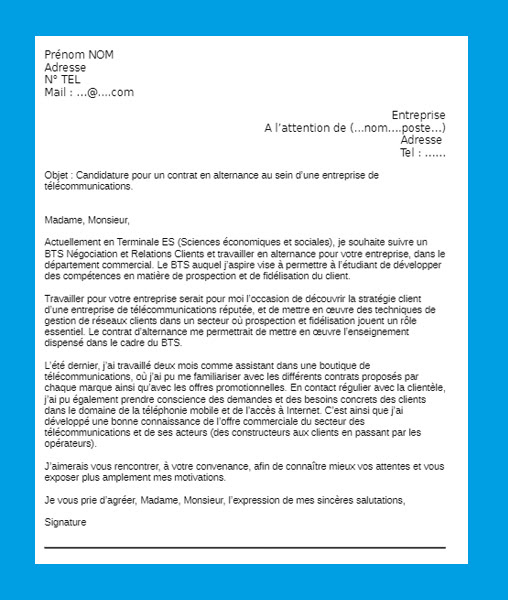 Lettre de motivation pour le centre de formation file size: Lettre De Motivation Alternance