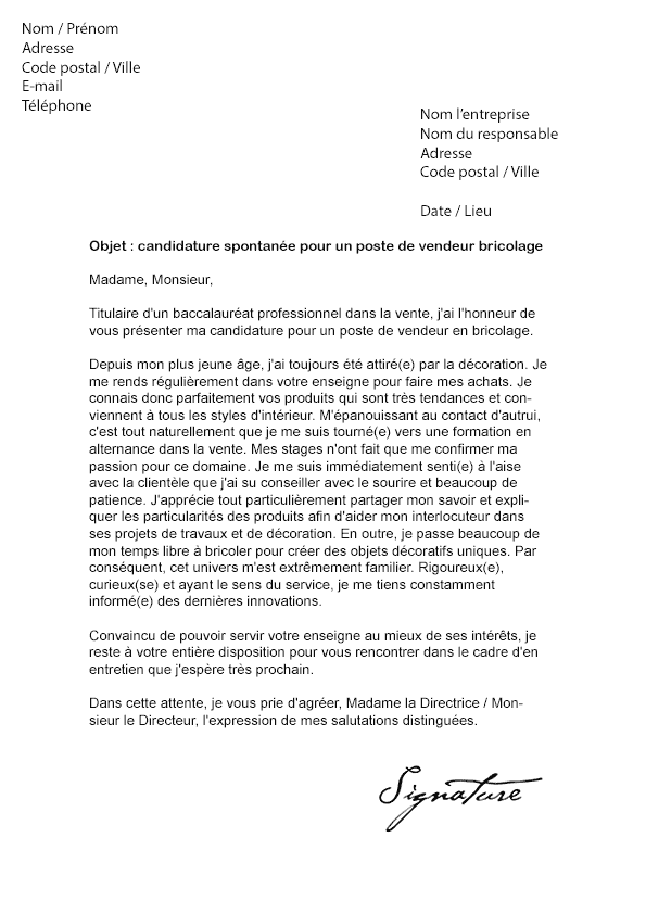 Lettre De Motivation Employé Logistique Leroy Merlin