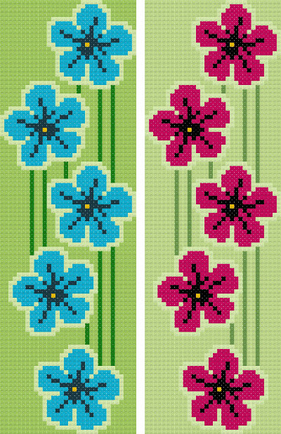 American christmas ornament cross stitch. Bookmark 9 Flowers Free Cross Stitch Pattern Better Cross Stitch