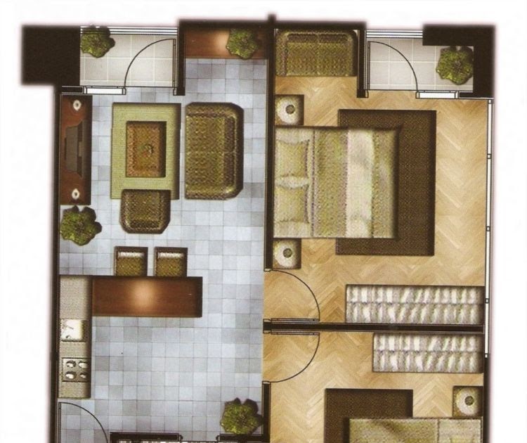Desain Rumah  5X12  3 Kamar  Tidur  Dengan Rooftop Desain 