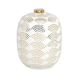 Vase with metallic gold pattern