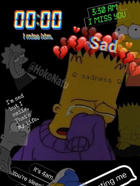1080x1080 Sad Heart Bart Bart Simpson Sad 800x800 Download Hd Wallpaper Wallpapertip 1920x1080 Dark Anime Wallpapers Picture