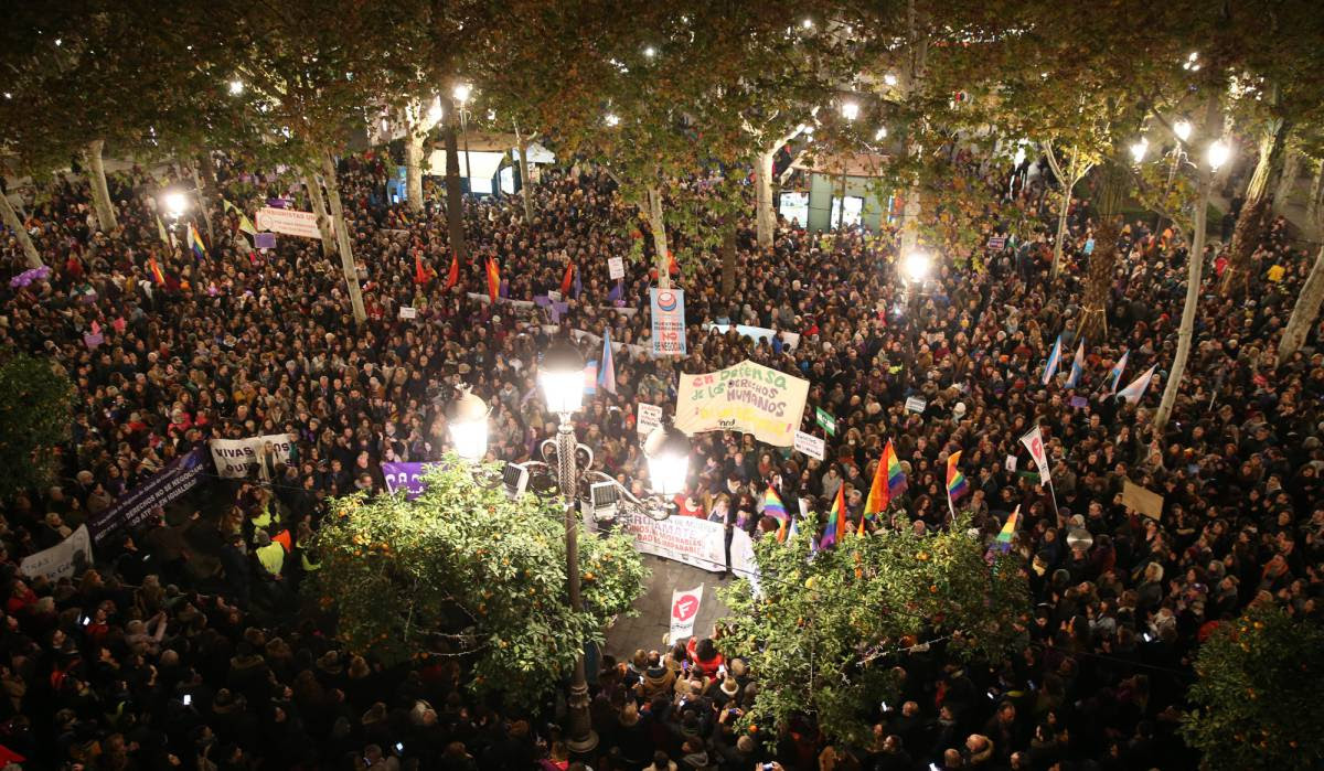 Thousands of women march across Spain against far-right party Vox