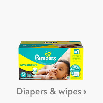Shop for diapers and wipes 