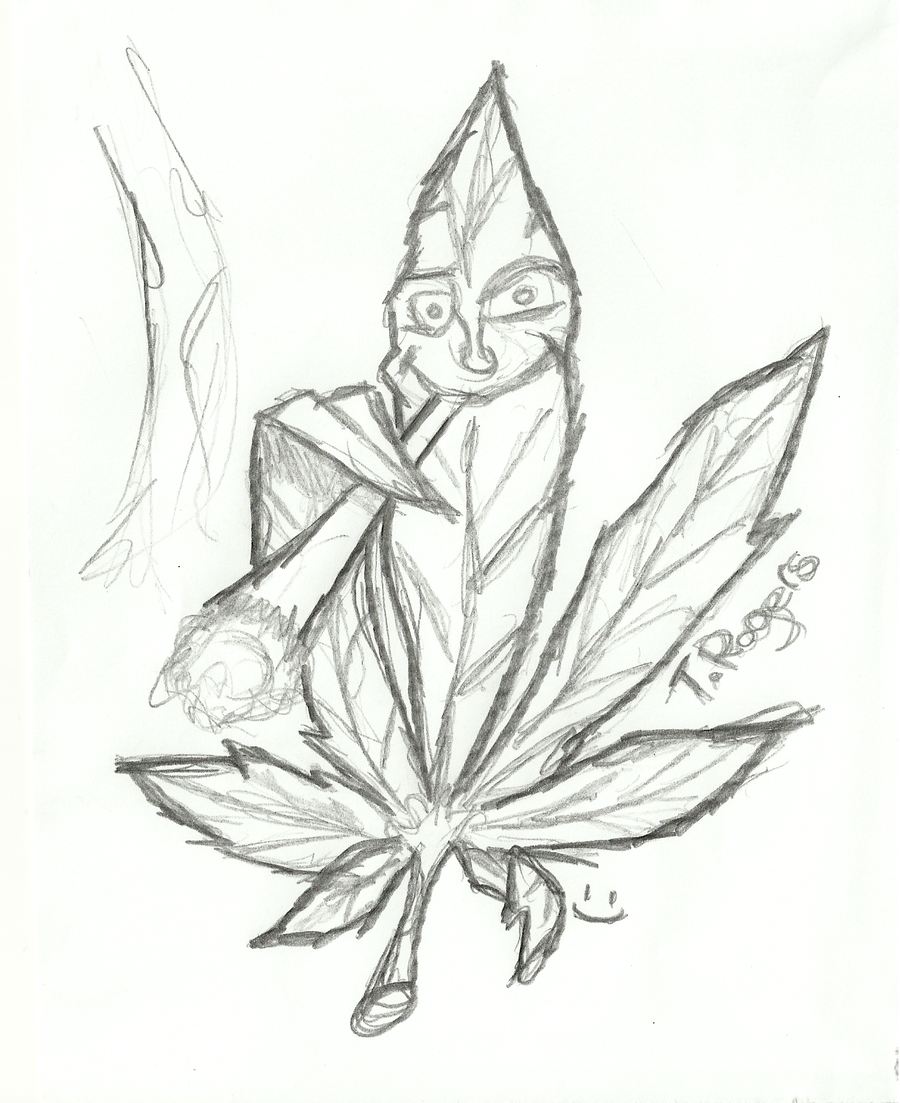 How To Draw Weed Leaf Easy