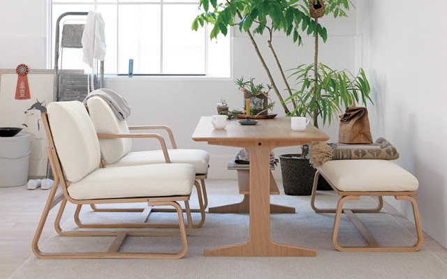 Oak Wood Living Dining Furniture Muji