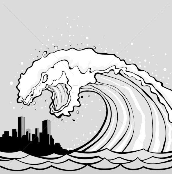 Orasnap: Easy Drawing Of Tsunami