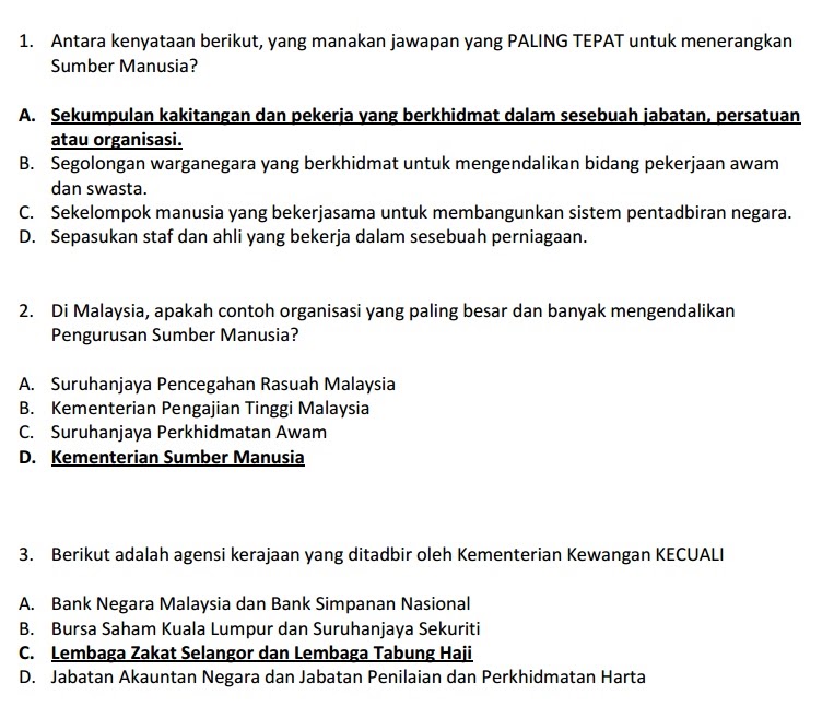 Contoh Soalan Dan Jawapan Peperiksaan Jpa Gred 29 Bahagian A Nelson Mclean
