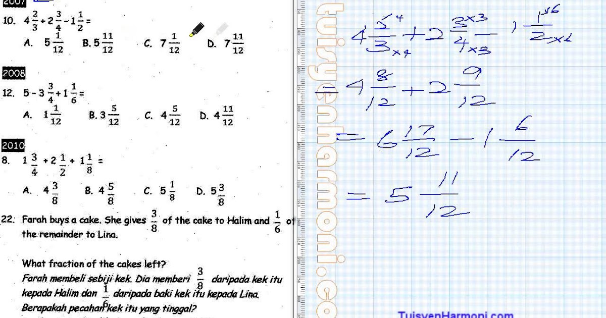 Soalan Kuiz Matematik Tahun 6 - Main Game p