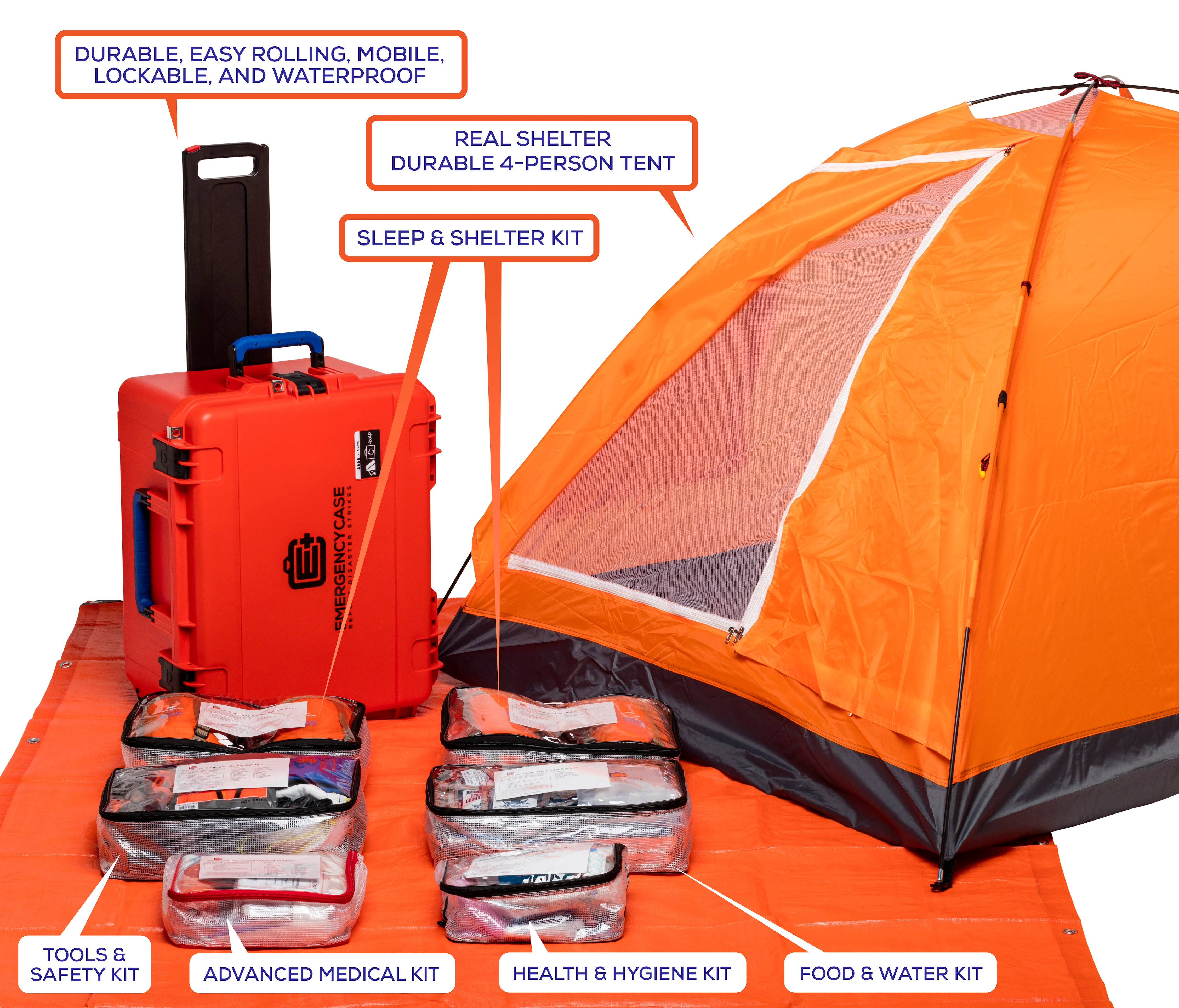 Image of Premium Family 4 Person 4 Days Emergency Kit