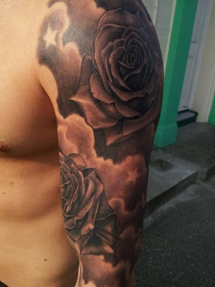 Rose flowers are magical and visually captivating given the adorable colors. Grey Gallery Rob S Tattoo Studio Bradford West Yorkshire